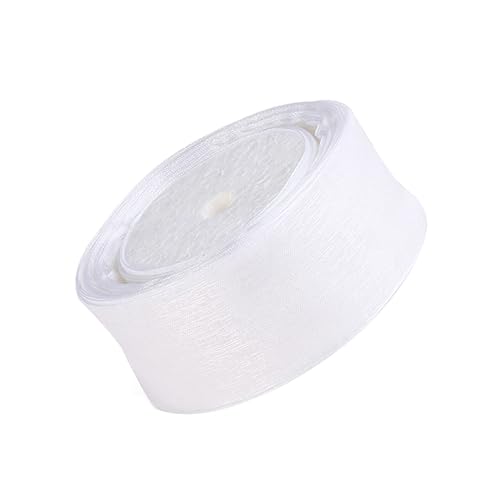 Veemoon 25M Organza Geschenkband Weißes Dekoband für Hochzeiten Partys und DIY Dekorationen für Geschenkverpackungen Haarschleifen und Bastelprojekte von Veemoon