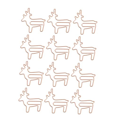 Veemoon 25Stücke Tierförmige Büroklammern Roségold Lesezeichen Clips für Notizen Dekoration Bürobedarf für und Organisation von Veemoon