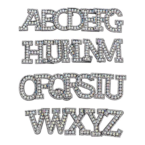 Veemoon 26 Stück Funkelnde Strass Buchstaben Applikationen für Kleidung Taschen Hüte und Diy Projekte Einfache Anwendung für Kreative Dekorationen Veemoon 26 Stück Funkelnde Strass Buchstaben Applikationen für Kleidung Taschen Hüte und Diy Projekte Einfache Anwendung für Kreative Dekorationen von Veemoon