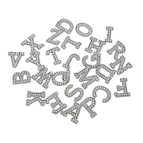 Veemoon 26 Stück Strass-buchstaben-aufnäher Zum Aufbügeln: Glitzernde Alphabet-applikationen Für Selbstgemachte Kleidung, Taschen, Hüte Und Heimdekoration – Buchstaben-applikationen Zum von Veemoon