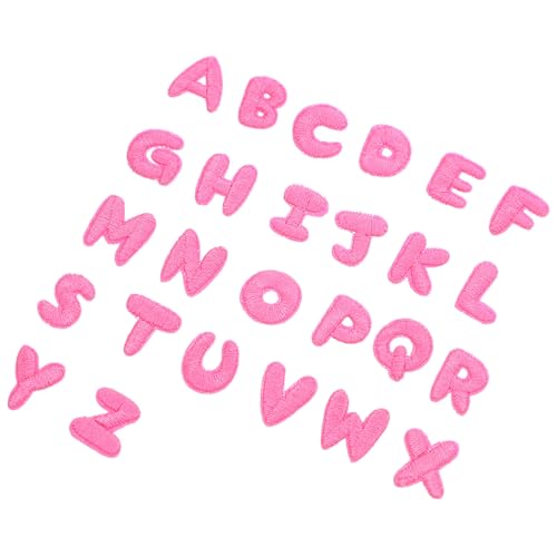 Veemoon 26 Stück Teiliges Alphabet Aufbügel-patches aus Besticktem Stoff Langlebig Farbintensiv für Kleidung Hüte Jeans Taschen DIY Textil-buchstabenaufnäher von Veemoon