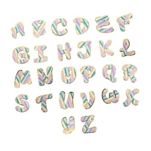 Veemoon 26 Stück Teiliges Alphabet Bügelflicken Bunte Bestickte Buchstaben Patches mit Glitzer Selbstklebend und Langlebig zum Reparieren und Verzieren von Kleidung DIY Applikationen für Veemoon 26 Stück Teiliges Alphabet Bügelflicken Bunte Bestickte Buchstaben Patches mit Glitzer Selbstklebend und Langlebig zum Reparieren und Verzieren von Kleidung DIY Applikationen für von Veemoon