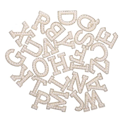 Veemoon 26 Stück Teiliges Bügelpatch mit Perlenrand Buchstabenaufnäher zum Aufbügeln und Nähen Dekorative Alphabet Patches für Kleidung Rucksäcke DIY Bastelbedarf Weiß Veemoon 26 Stück Teiliges Bügelpatch mit Perlenrand Buchstabenaufnäher zum Aufbügeln und Nähen Dekorative Alphabet Patches für Kleidung Rucksäcke DIY Bastelbedarf Weiß von Veemoon