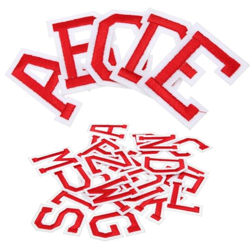 Veemoon 26 Stück Teiliges Rot Kleine Aufbügel buchstaben mit Hochwertiger Stickerei Praktische Textil buchstaben für DIY Kleidung und Taschen Langlebige Dekorative Stoffaufnäher Veemoon 26 Stück Teiliges Rot Kleine Aufbügel buchstaben mit Hochwertiger Stickerei Praktische Textil buchstaben für DIY Kleidung und Taschen Langlebige Dekorative Stoffaufnäher von Veemoon