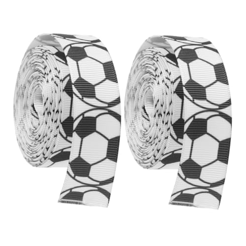 Veemoon 2Rollen Fußball Geschenkband Dekoratives Ripsband für Geschenkverpackung Partys und DIY Dekoration pro Rolle Verpackungsband für Besondere Veemoon 2Rollen Fußball Geschenkband Dekoratives Ripsband für Geschenkverpackung Partys und DIY Dekoration pro Rolle Verpackungsband für Besondere von Veemoon