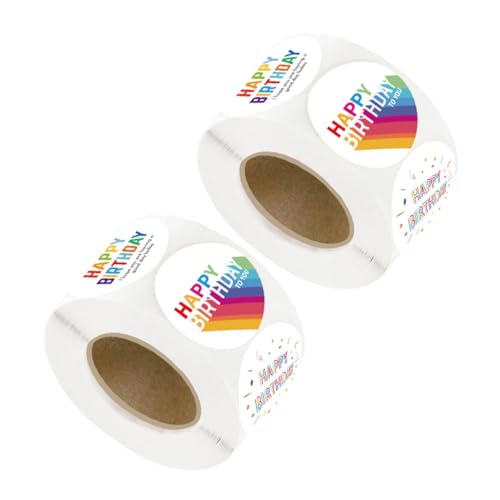 Veemoon 2Rollen Geschenkverpackungsaufkleber Happy Birthday Dichtungsaufkleber Selbstklebende für DIY Projekte Veemoon 2Rollen Geschenkverpackungsaufkleber Happy Birthday Dichtungsaufkleber Selbstklebende für DIY Projekte von Veemoon
