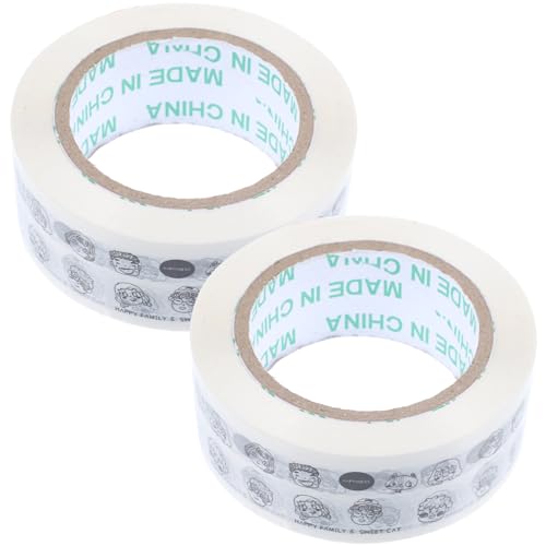 Veemoon 2Rollen Klebeband Entzückendes Design für Verpackungen für Kartonversiegelung und Geschenkverpackung Langlebig und Vielseitig Einsetzbar von Veemoon