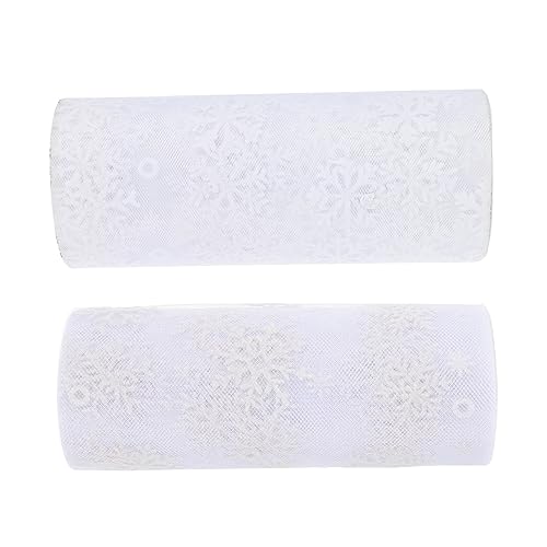 Veemoon 2Rollen Tüllrolle für Weihnachten Yards Weißes Dekorationsband für Geschenkverpackungen Bastelarbeiten Tischdeko und Mehr Veemoon 2Rollen Tüllrolle für Weihnachten Yards Weißes Dekorationsband für Geschenkverpackungen Bastelarbeiten Tischdeko und Mehr von Veemoon