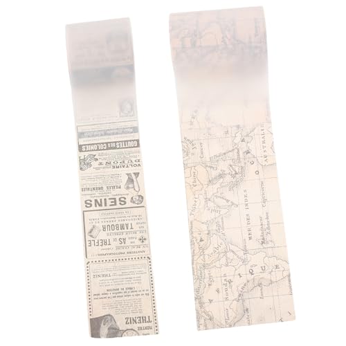 Veemoon 2Rollen Vintage Washi Tape Breites Dekoratives Klebeband für DIY Scrapbooking Handgemachte Dekoration Geeignet für Journal und Partygestaltung von Veemoon