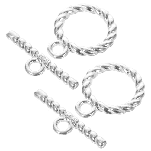 Veemoon 2Sätze DIY Schmuckverschlüsse Silber Knebelverschlüsse für Armbänder Halsketten und Fußkettchen Langlebige Verbindungselemente für Schmuckdesign Veemoon 2Sätze DIY Schmuckverschlüsse Silber Knebelverschlüsse für Armbänder Halsketten und Fußkettchen Langlebige Verbindungselemente für Schmuckdesign von Veemoon