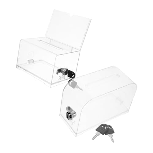Veemoon 2Sätze Praktische Kartenbox Für Geschäft Acryl Stimmzettelbox Für Fundraising Hochzeit Große Kapazität Abschließbar Transparent Für Ausstellungen Veemoon 2Sätze Praktische Kartenbox Für Geschäft Acryl Stimmzettelbox Für Fundraising Hochzeit Große Kapazität Abschließbar Transparent Für Ausstellungen von Veemoon