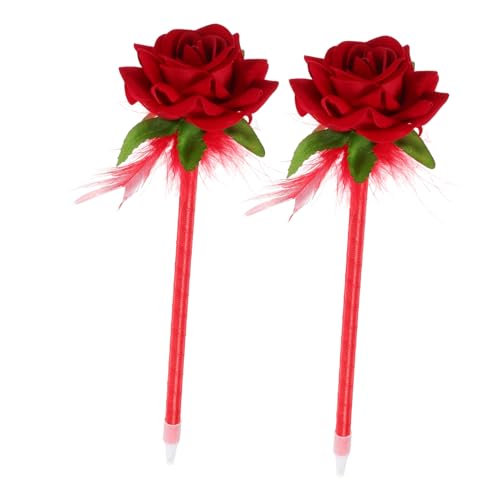 Veemoon 2Stücke Blüten Kugelschreiber Mit Rosen Design Kreative Schreibgeräte Für Büro Und Schule Geschenkidee Für Partys von Veemoon