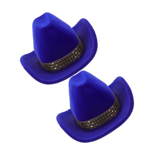 Veemoon 2Stücke Cowboyhut Schmuckschatulle Aufbewahrung für Ringe Halsketten Ohrringe im Stilvollen Western Design Peacock für Schmuckliebhaber von Veemoon