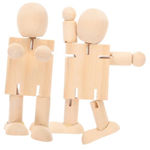 Veemoon 2Stücke DIY Holzpuppenspielzeug Handbemalte Figuren für Kinderprojekte Home Ornament Desktop Dekoration Glattem Holz Gefertigt Veemoon 2Stücke DIY Holzpuppenspielzeug Handbemalte Figuren für Kinderprojekte Home Ornament Desktop Dekoration Glattem Holz Gefertigt von Veemoon