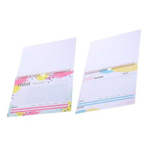 Veemoon 2Stücke Habit Tracker Planer Unbeschriftete Gewohnheitstracker für Monats und Wochenplanung Notizblock für Persönliche Organisieren Ihre Routinen mit Stil von Veemoon