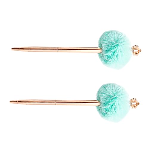 Veemoon 2Stücke Kawaii Pompom Kugelschreiber Crown Stifte für Kreative Schreibwaren für Schule und Büro Langlebig und von Veemoon