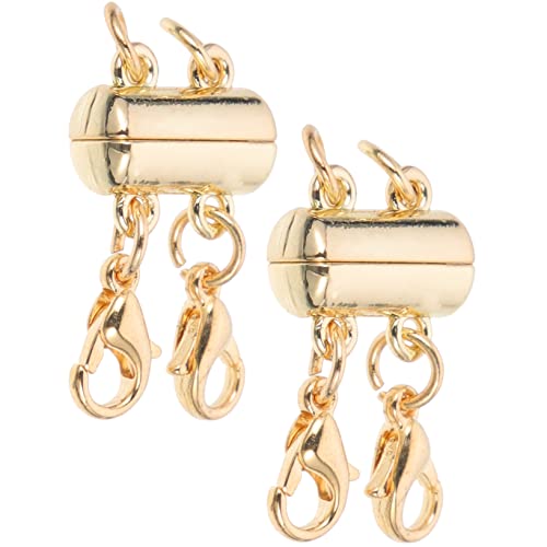 Veemoon 2Stücke Magnetische Halskettenverschlüsse Für Vielschichtige Halsketten DIY Magnetverschluss Für Schmuck Goldene Kettenverbinder Für Design von Veemoon