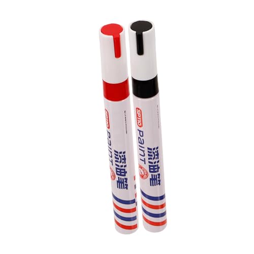 Veemoon 2Stücke Marker Stifte für Denkmalschreiber Wasserdichte und Ölbeständige Farbmarker für Präzise Nachbesserungen Grabsteinen und Anderen Oberflächen von Veemoon