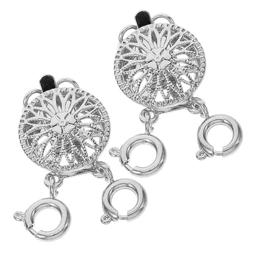 Veemoon 2Stücke Metallverschlüsse Für Schmuck DIY Abstandsriss Halskette Und Armband Silberne Schmuckanschlüsse Für Ketten Und Perlen Die Schmuckherstellung Veemoon 2Stücke Metallverschlüsse Für Schmuck DIY Abstandsriss Halskette Und Armband Silberne Schmuckanschlüsse Für Ketten Und Perlen Die Schmuckherstellung von Veemoon
