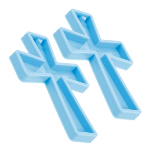 Veemoon 2Stücke Silikonform Für Kreuzanhänger DIY Silikon Gießform Für Schlüsselanhänger Und Dekoration Flexible Epoxidharz Silikonform Für Bastelprojekte Und Handarbeiten von Veemoon
