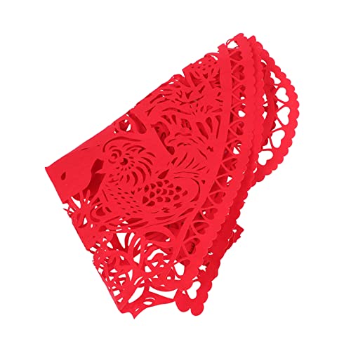 Veemoon 2st Fröhliches Wort Badezimmerdekorationen Chinesischer Hochzeitsroter Papierschnitt Roter Chinesischer Hochzeitspapierschnitt Vlies Drache Und Phönix Herzförmig von Veemoon