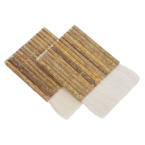 Veemoon 2stücke Bamboo Handle Pinsel Mit Weichen Borsten Für Wasserfarben Und Wandmalerei Ergonomischer Griff Für Detaillierte Kunstwerke Und Einfache von Veemoon