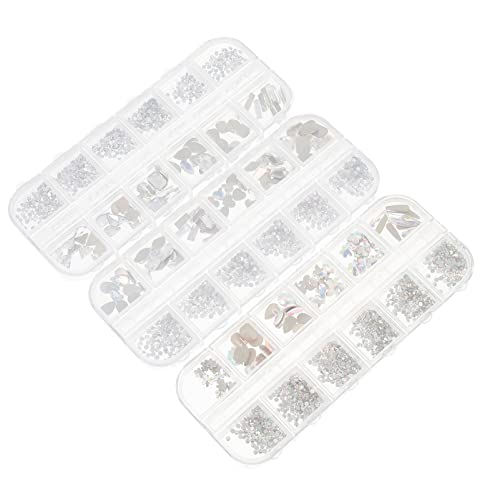 Veemoon 3 Boxen Flachrücken Nagel Strasssteine Schmuck Edelsteine Dekorationen für Nail Art für DIY Bastelprojekte Geburtstagsfeiern Halloween und Mehr Veemoon 3 Boxen Flachrücken Nagel Strasssteine Schmuck Edelsteine Dekorationen für Nail Art für DIY Bastelprojekte Geburtstagsfeiern Halloween und Mehr von Veemoon