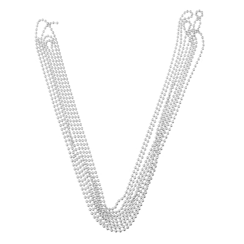 Veemoon 3 Kugelkette mit Verbindungsstücken Ketten für Halsketten Kugelketten Perlenkugelkette Ball Durchmesser Kugel Kugelkette aus Edelstahl Perlenkette mit Verbindungsstück Silver von Veemoon