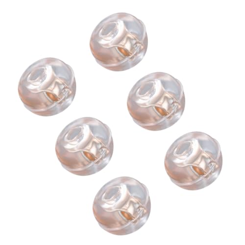 Veemoon 3 Paare Silikon Ohrstecker Verschlüsse Kugelform Silber Rosegold Ohrstopper Elastisch Reißfest DIY Zubehör für Ohrringtypen von Veemoon