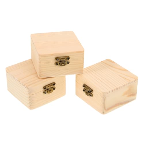 Veemoon 3 Pcs Holz Fall Lagerung Boxen Unfinished Handwerk Boxen Boxen Boxen Bambus Veemoon 3 Pcs Holz Fall Lagerung Boxen Unfinished Handwerk Boxen Boxen Boxen Bambus von Veemoon