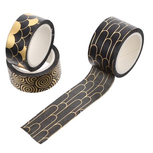 Veemoon 3 Rollen DIY Washi Tape mit Goldgeprägtem Muster Dekoratives Scrapbook Klebeband für Handbuch Geschenke Partydekoration Vielseitiges Bastelzubehör für Kreative DIY Projekte Veemoon 3 Rollen DIY Washi Tape mit Goldgeprägtem Muster Dekoratives Scrapbook Klebeband für Handbuch Geschenke Partydekoration Vielseitiges Bastelzubehör für Kreative DIY Projekte von Veemoon