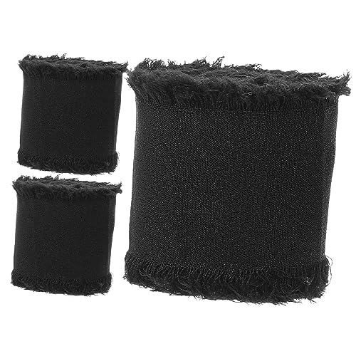 Veemoon 3 Rollen Handgerissenes Chiffonband Breit Fransenband für Hochzeitssträuße Geschenkverpackung Partydeko DIY Schleifenband Langlebig und Weich von Veemoon