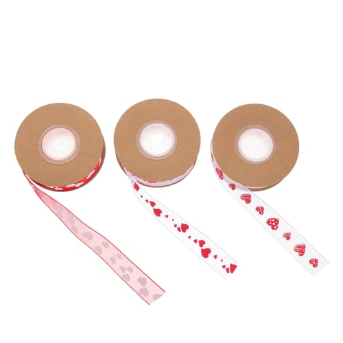 Veemoon 3 Rollen Liebesdruckband Band Für Valentinstag Bänder Schleifenband Selber Machen Geschenkbänder Ein Verpackungsband Geschenkband Buntes Band Polyester Veemoon 3 Rollen Liebesdruckband Band Für Valentinstag Bänder Schleifenband Selber Machen Geschenkbänder Ein Verpackungsband Geschenkband Buntes Band Polyester von Veemoon