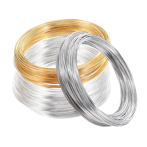 Veemoon 3 Rollen Schmuckdraht Biegsam Memory Wire Ø für DIY Armbänder Ohrringe Halsketten Ringe Weißgold Gold Silber Flexibles Basteldraht Zubehör Veemoon 3 Rollen Schmuckdraht Biegsam Memory Wire Ø für DIY Armbänder Ohrringe Halsketten Ringe Weißgold Gold Silber Flexibles Basteldraht Zubehör von Veemoon