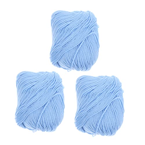 Veemoon 3 Rollen Strickgarn Hallo tragbares Garn grobes Baumwollgarn Garn zum Häkeln Stoff knitting wool strickzubehör multifunktionales Baumwollgarn Häkelzubehör Baumwolle Sky-blue Veemoon 3 Rollen Strickgarn Hallo tragbares Garn grobes Baumwollgarn Garn zum Häkeln Stoff knitting wool strickzubehör multifunktionales Baumwollgarn Häkelzubehör Baumwolle Sky-blue von Veemoon