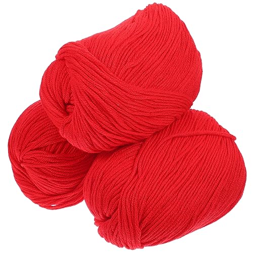 Veemoon 3 Rollen Strickgarn Jumbo-garn Klobig Garn Zum Häkeln Garn Zum Stricken Merzerisiertes Baumwollgarn Häkelgarn, Strickwolle Häkelfaden Schalkramngarn Fäden Creme Rot Baumwolle Veemoon 3 Rollen Strickgarn Jumbo-garn Klobig Garn Zum Häkeln Garn Zum Stricken Merzerisiertes Baumwollgarn Häkelgarn, Strickwolle Häkelfaden Schalkramngarn Fäden Creme Rot Baumwolle von Veemoon