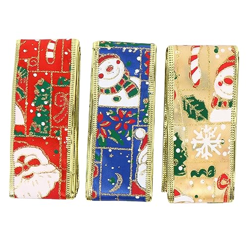 Veemoon 3 Rollen Weihnachtsband ribbon stoffband weihnachten Geschenkverpackungsband weihnacjtsdeko home dekoration dünn Schild weihnachtsverpackungsbänder gegenwärtiges Packband Polyester Veemoon 3 Rollen Weihnachtsband ribbon stoffband weihnachten Geschenkverpackungsband weihnacjtsdeko home dekoration dünn Schild weihnachtsverpackungsbänder gegenwärtiges Packband Polyester von Veemoon