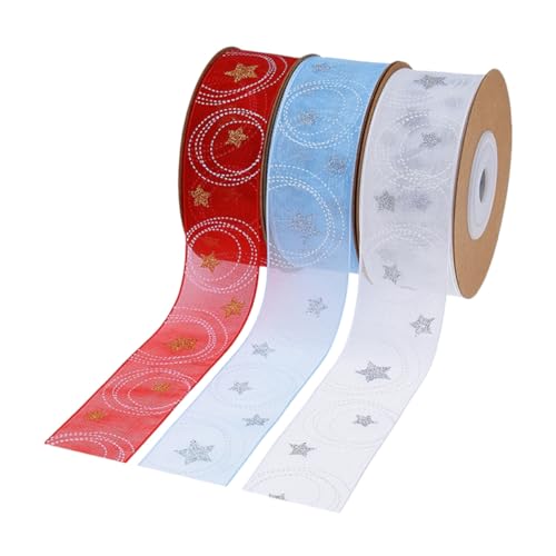 Veemoon 3 Rollen Weihnachtsdekorationsband Feiertagsbandbesatz Packband Weihnachtsband Drahtband für Weihnachtsbaum Geschenkband Präsentieren Sie ein Wickelband Paketband Polyester Veemoon 3 Rollen Weihnachtsdekorationsband Feiertagsbandbesatz Packband Weihnachtsband Drahtband für Weihnachtsbaum Geschenkband Präsentieren Sie ein Wickelband Paketband Polyester von Veemoon