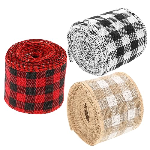 Veemoon 3 Rollen seidenband ribbon Geschenkbandpaket geschenksbandset ripsband weißes Band Schüttgut Stoff Geschenkband für den täglichen Gebrauch gestaltetes Geschenkband Eisendraht Veemoon 3 Rollen seidenband ribbon Geschenkbandpaket geschenksbandset ripsband weißes Band Schüttgut Stoff Geschenkband für den täglichen Gebrauch gestaltetes Geschenkband Eisendraht von Veemoon