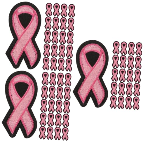 Veemoon 3 Sätze Abnehmbare Ribbons Patches Dekorative Fundraising Bänder Für Brustkrebsbewusstsein Stoffaufnäher Für Kleidung Und Accessoires Teiliges Zur Unterstützung Der 40 Stück * 3 von Veemoon