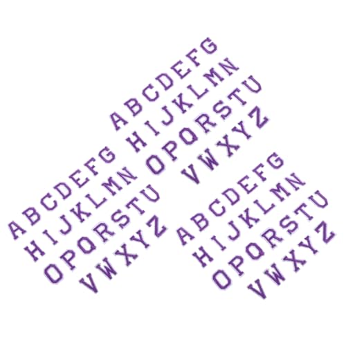 Veemoon 3 Sätze Dicke Filz Buchstaben Aufnäher Zum Aufbügeln Bestickte Alphabet Applikationen Für Kleidung Hüte Taschen Lila Für Lernspiele Hand-auge-koordination von Veemoon