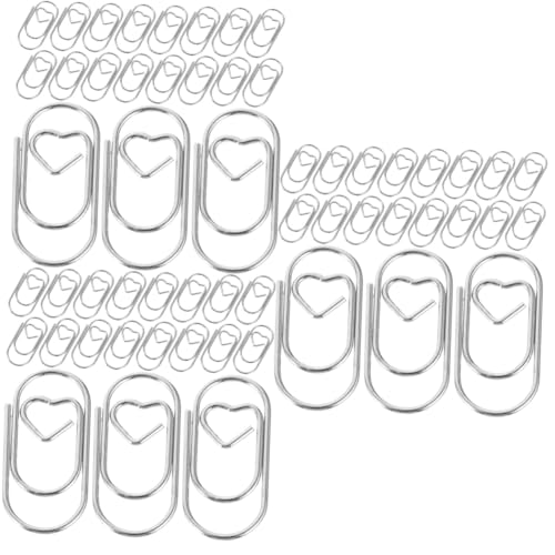 Veemoon 3 Sätze Liebe Lesezeichen Pin Klein Mini Form Das Büro Sortiert Büroklammern Büroklammer Fürs Büro Dateiclips Lustige Papierclips Dokumentclips Silver 50 Stück * 3 von Veemoon