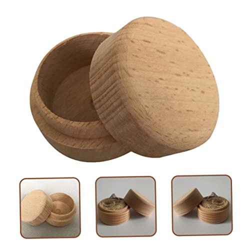 Veemoon 3 Sätze Schmuckschatulle Aus Holz Ich Schmuck Organizer Hochzeit Groß Deckel Ring Runden Container Geformt Handgefertigte Holz Schmuckdose Runde Kästen 3 Stück * 3 von Veemoon