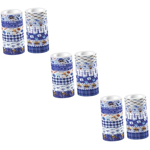 Veemoon 3 Sätze Transparentes Rollband Vater Papa Regenbogen Basteln Diy Klebeband Dekorative Klebebänder Druckband Dekoratives Bastelband Aufkleber 12 Rollen * 3 von Veemoon