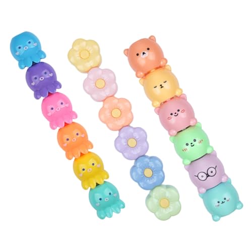Veemoon 3 Satz Cartoon Textmarker Kleiner Hochlighter für Schule Fluoreszierende Marker mit Wasserbasierten Pigmenten Einfaches Herausziehen Dekorative Schreibwaren Veemoon 3 Satz Cartoon Textmarker Kleiner Hochlighter für Schule Fluoreszierende Marker mit Wasserbasierten Pigmenten Einfaches Herausziehen Dekorative Schreibwaren von Veemoon