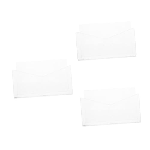 Veemoon 3 Stück Acryl Brief Organizer für Schreibtisch Transparenter Briefablage Praktischer Dokumentenhalter für Büro Zuhause und Schule zur Sortierung von Post und Briefen von Veemoon