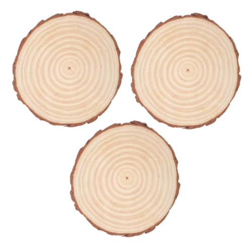 Veemoon 3 Stück DIY Holztischdekoration Basteln Holzkreise Zum Basteln Runde Holzmittelstücke Für Tische Holz Rustikale Holzscheiben von Veemoon