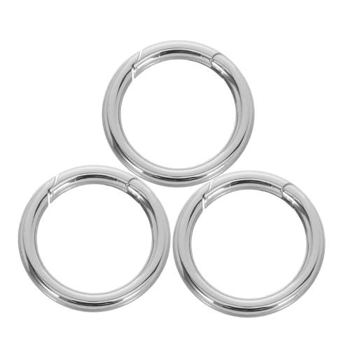 Veemoon 3 Stück Edelstahl Spring Ring Verschluss Offener Ring mit Polierter Oberfläche Robust Kratzfrei Sicherer Verschluss für DIY Taschen Schlüsselanhänger Schmuckherstellung Veemoon 3 Stück Edelstahl Spring Ring Verschluss Offener Ring mit Polierter Oberfläche Robust Kratzfrei Sicherer Verschluss für DIY Taschen Schlüsselanhänger Schmuckherstellung von Veemoon