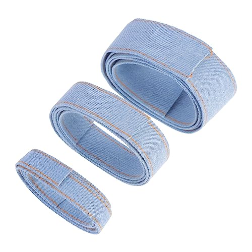 Veemoon 3 Stück Jeansstreifen Denim Bänder für Handwerk Band zum Basteln Herstellung ribbon schienbeinschoner tape Haarschmuck Verschönerung Band für DIY Material für Haarschmuck Blue von Veemoon