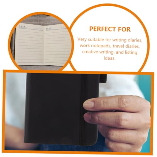 Veemoon 3 Stück Kleines Notizbuch Linierte Taschenplaner Pu schutzhülle Dickes Format für Schule Büro Reise Tagebuch und Arbeitsnotizblock von Veemoon
